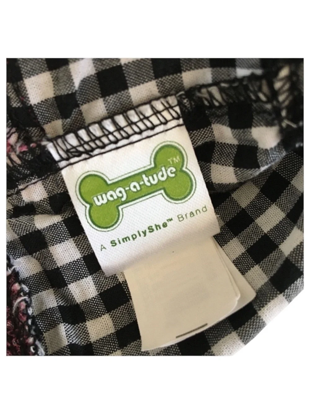 Wag-A-Tude Petco Black Plaid Dog Dress Size S